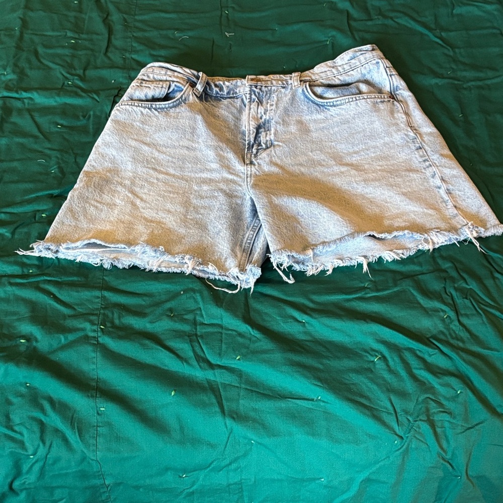 Reformation Denim Frayed Hem Shorts
